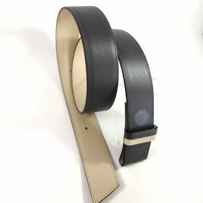 Ceinture reversible femme Carbone / Nude